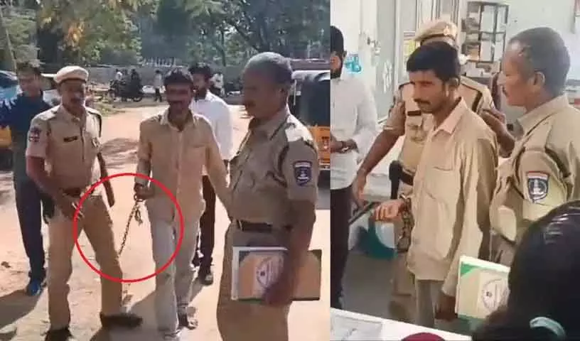Telangana jail में हार्ट अटैक के बाद लागाचेरला के किसान को हथकड़ी लगाई गई Telangana jail में हार्ट अटैक के बाद लागाचेरला के किसान को हथकड़ी लगाई गई