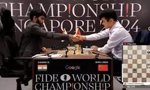 गुकेश और लिरेन ने 13वें मैच में ड्रा खेला गुकेश और लिरेन ने 13वें मैच में ड्रा खेला