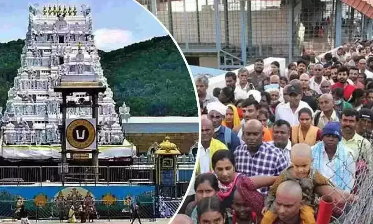 Tirumala में श्रद्धालुओं की भीड़ सामान्य, दर्शन में लगेंगे छह घंटे