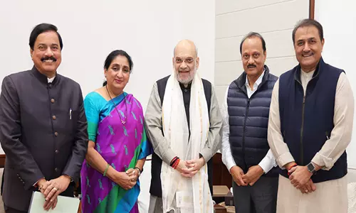 NCP नेता प्रफुल्ल पटेल, महाराष्ट्र के उप मुख्यमंत्री अजित पवार ने दिल्ली में अमित शाह से मुलाकात की