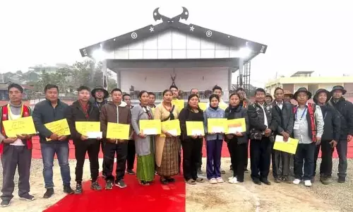 Nagaland : चिएचामा गांव में हॉर्नबिल पारंपरिक खेल प्रतियोगिता का आयोजन