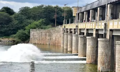Sathanur dam से पानी का बहाव बढ़कर 13,000 क्यूसेक हुआ