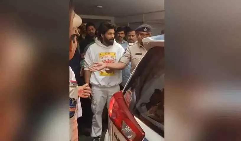 Police ने अभिनेता अल्लू अर्जुन का बयान दर्ज किया