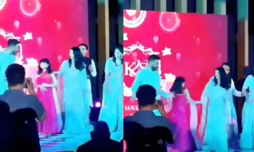 Aishwarya and Abhishek ने देसी गर्ल गाने पर किया डांस