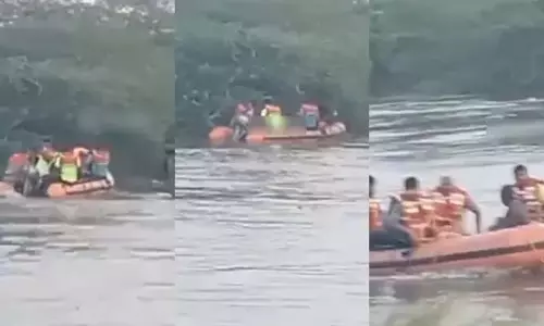 बाढ़ में फंसा दूध बेचने वाला: चेन्नई निगम के अधिकारी तुरंत नाव के पास गए बाढ़ में फंसा दूध बेचने वाला: चेन्नई निगम के अधिकारी तुरंत नाव के पास गए