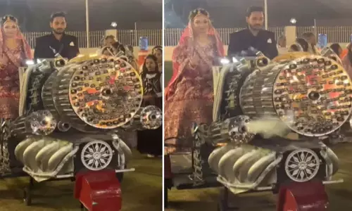 भारतीय जोड़े ने एनिमल से प्रभावित होकर मशीनगन के साथ ली एंट्री, देखें VIDEO...