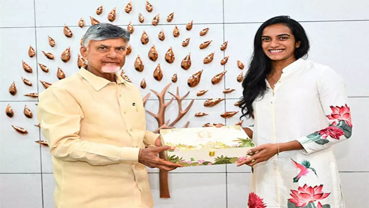 PV Sindhu ने आंध्र प्रदेश के सीएम चंद्रबाबू नायडू से मुलाकात की