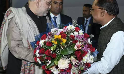 केंद्रीय गृहमंत्री अमित शाह देर रात रायपुर पहुंचे