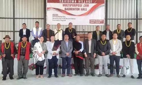 Nagaland : त्सेसेमा गांव में बहुउद्देशीय-सह-बैडमिंटन हॉल का उद्घाटन