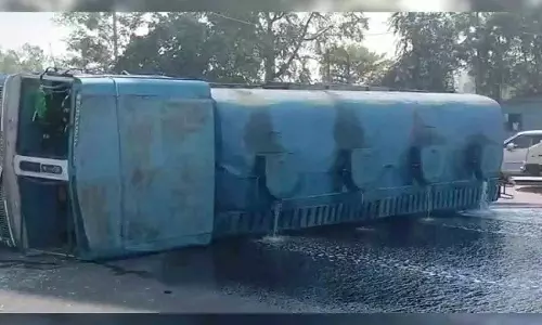 Secunderabad में डीजल टैंकर पलटने से अफरातफरी, यातायात प्रभावित