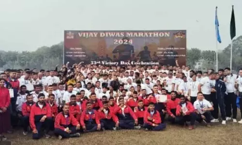Assam राइफल्स ने त्रिपुरा में हाफ मैराथन का आयोजन किया
