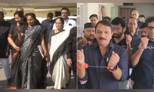 BRS विधायकों, एमएलसी ने लगचेरला गांव के किसानों की गिरफ्तारी को लेकर तेलंगाना विधानसभा में विरोध प्रदर्शन किया