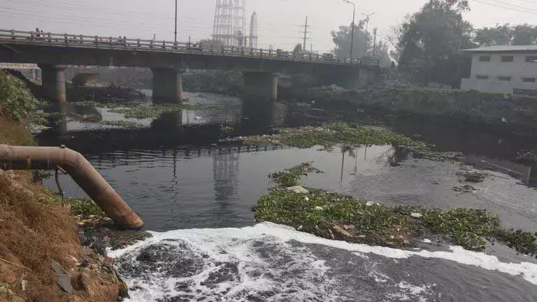 NGT के आदेश के बावजूद, उपचारित अपशिष्ट बुद्ध नाले में प्रवाहित हो रहा