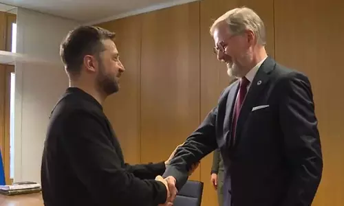 Zelensky ने चेक प्रधानमंत्री पेट्र फियाला से मुलाकात की