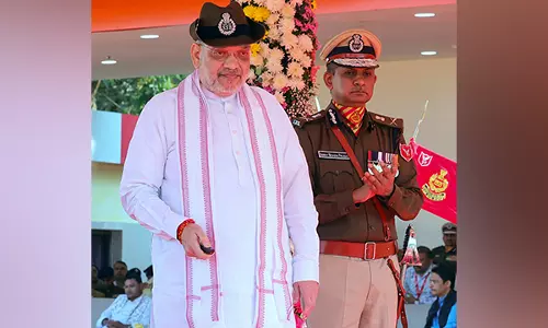 Amit Shah ने अगरतला लैंड पोर्ट पर बीएसएफ कर्मियों के लिए आवासीय परिसर का उद्घाटन किया