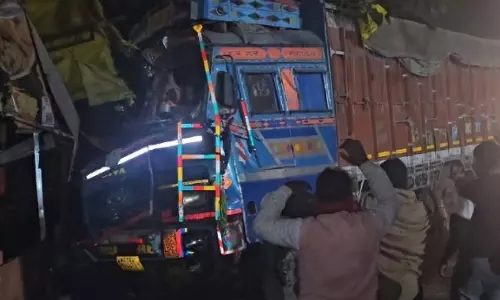 MP News: टायर फटने से ट्रक अनियंत्रित होकर अंडे की गाड़ियों से टकराया,  दो लोग घायल