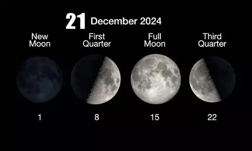 Moon Phase: अपने चंद्र चक्र के वानिंग गिबस चरण में, 61% प्रकाशित Moon Phase: अपने चंद्र चक्र के वानिंग गिबस चरण में, 61% प्रकाशित