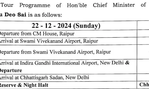 CM विष्णुदेव साय आज दिल्ली दौरे पर