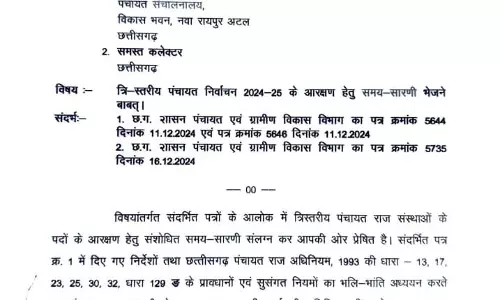 त्रिस्तरीय पंचायत चुनाव, आरक्षण प्रक्रिया के लिए डेडलाइन तय