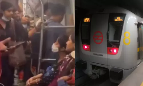 मेरा बॉयफ्रेंड सब-इंस्पेक्टर है, मेट्रो में लड़की की महिला यात्री से तीखी बहस, VIDEO... मेरा बॉयफ्रेंड सब-इंस्पेक्टर है, मेट्रो में लड़की की महिला यात्री से तीखी बहस, VIDEO...