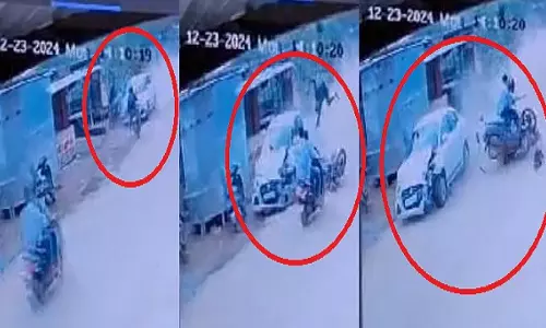 Bhubaneswar में हिट-एंड-रन: कार ने कई बाइकों को टक्कर मारी, 5 लोग घायल