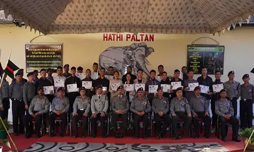 Mizoram : Assam राइफल्स ने सशस्त्र बलों के रंगरूटों को सम्मानित किया