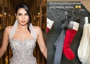 Priyanka Chopra ने क्रिसमस को शरारती स्टॉकिंग के साथ मनाया