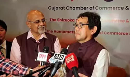 जापानी प्रतिनिधिमंडल ने अहमदाबाद में गुजरात वाण‍िज्‍य मंडल के साथ की चर्चा