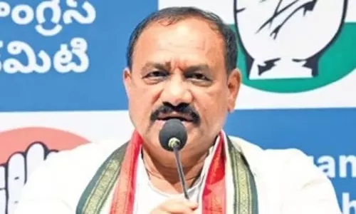 Telangana: अंबेडकर पर शाह की टिप्पणी के खिलाफ कांग्रेस का विरोध प्रदर्शन