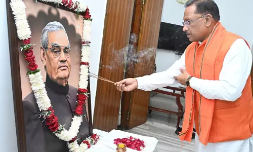 CM विष्णुदेव साय ने पूर्व प्रधानमंत्री भारत रत्न अटल बिहारी वाजपेयी के जन्मदिन पर किया नमन CM विष्णुदेव साय ने पूर्व प्रधानमंत्री भारत रत्न अटल बिहारी वाजपेयी के जन्मदिन पर किया नमन