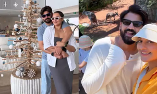 Sonakshi Sinha, जहीर इकबाल ने कोआला और कंगारूओं के बीच क्रिसमस मनाया