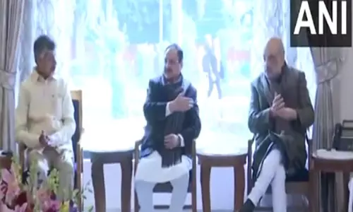नई दिल्ली में भाजपा अध्यक्ष जेपी नड्डा के आवास पर NDA की बैठक चल रही