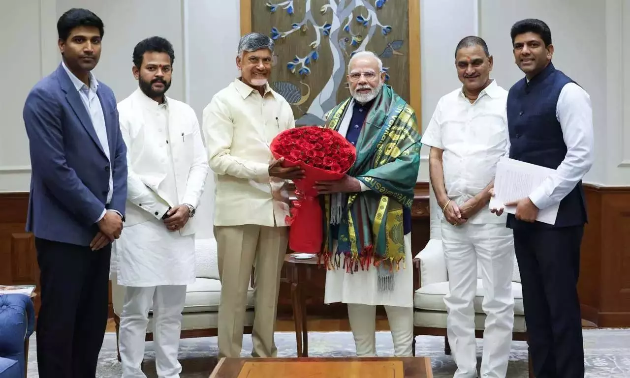 नायडू ने नई दिल्ली में मोदी के साथ Andhra की प्रमुख परियोजनाओं पर चर्चा की