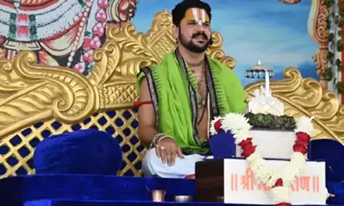MP संतोष पांडेय ने शिवमहापुराण कथा का किया श्रवण