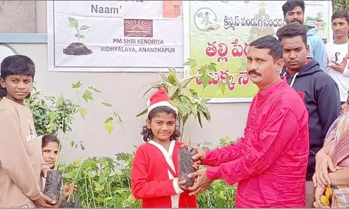 Andhra: क्रिसमस उत्सव के दौरान पौधे वितरित किये गये Andhra: क्रिसमस उत्सव के दौरान पौधे वितरित किये गये