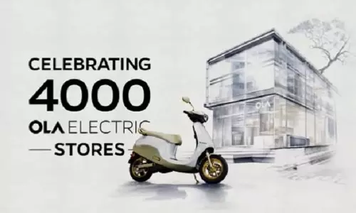 भारत में Ola Electric के 3200 नए आउटलेट खुले, कुल आउटलेट की संख्या बढ़कर 4000 हुई भारत में Ola Electric के 3200 नए आउटलेट खुले, कुल आउटलेट की संख्या बढ़कर 4000 हुई