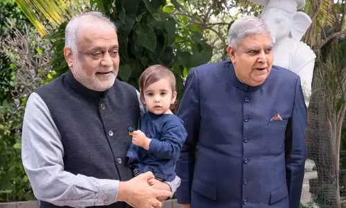 जगदीप धनखड़ ने Hyderabad में कान्हा शांति वनम का दौरा किया
