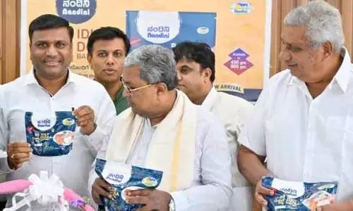 Karnataka: नंदिनी डेयरी ने बेंगलुरु में इडली-डोसा बैटर लॉन्च किया Karnataka: नंदिनी डेयरी ने बेंगलुरु में इडली-डोसा बैटर लॉन्च किया