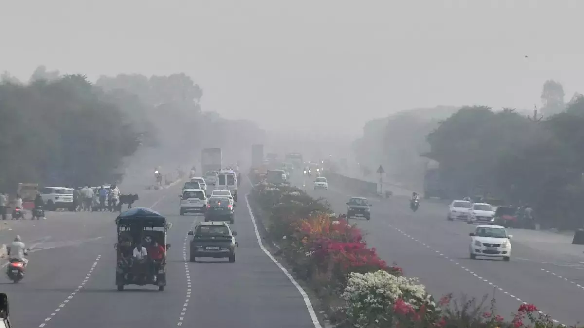 Weather: तेज बारिश ने बढ़ाई सर्दी, छाया रहा कोहरा