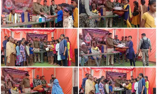 अति संवेदनशील नक्सल ग्राम में सामुदायिक पुलिसिंग कार्यक्रम का आयोजन