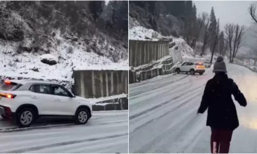 Himachal : बर्फीली सड़कों पर वाहनों के फिसलने के वीडियो से होटल व्यवसायी चिंतित