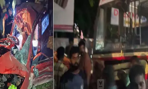 Kerala : पथानामथिट्टा में घातक टक्कर के बाद केएसआरटीसी बस चालक गिरफ्तार Kerala : पथानामथिट्टा में घातक टक्कर के बाद केएसआरटीसी बस चालक गिरफ्तार