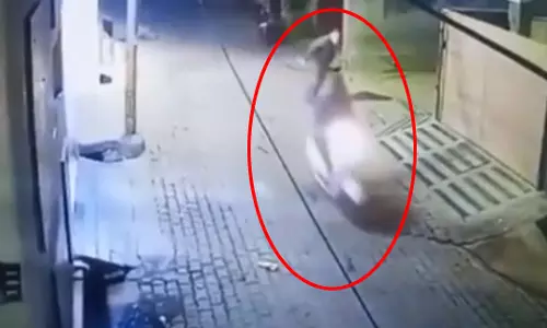 LIVE वीडियो थप्पड़बाज का, कॉलोनी में मचा हड़कंप, पुलिस की टीमें आरोपी की तलाश में जुटी