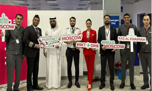 एयर अरेबिया ने रास अल खैमाह और Moscow के बीच पहली उड़ान शुरू की एयर अरेबिया ने रास अल खैमाह और Moscow के बीच पहली उड़ान शुरू की