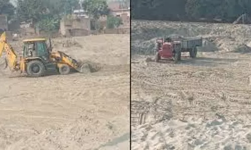 Lakhimpur Kheri: अवैध खनन कर रही जेसीबी व दो ट्रैक्टर-ट्रॉलियों को मौके पर पकड़