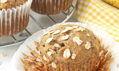 Vegan केला और ओट मफिन रेसिपी