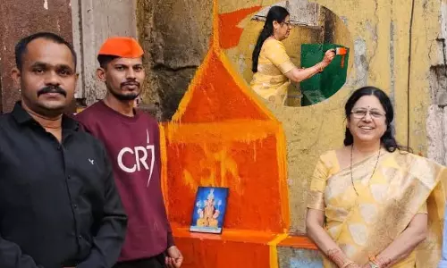बीजेपी सांसद ने ऐसी जगह की भगवा पेंट, हंगामा शुरू