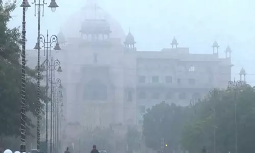 Rajasthan में शीतलहर जारी, कोहरे के कारण जयपुर में दृश्यता कम हुई