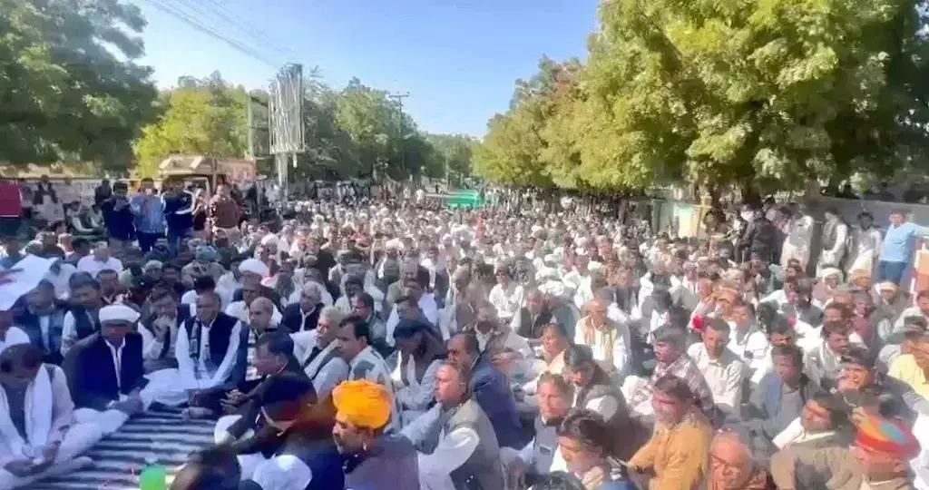 Jalore: सांचौर जिला निरस्त करने के विरोध में महापड़ाव शुरू हुआ