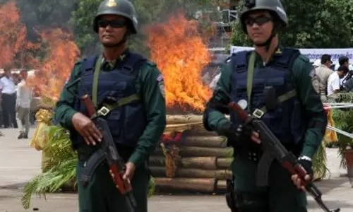 Cambodia ने 2024 में 14.7 टन नशीले पदार्थ जब्त किए